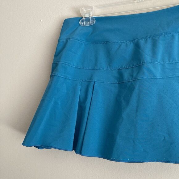 Nike Dri-Fit Pleated Perforated Tennis Court Golf Skort Teal Blue Size Medium - Picture 2 of 8